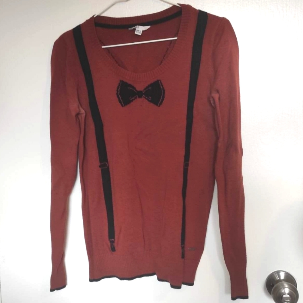 *Free With Purchase* Volcom Suspender Bowtie Sweater Orange